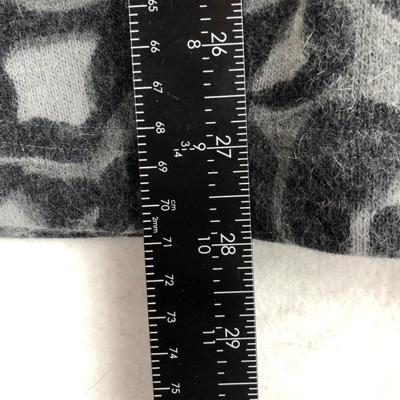 Riani Women's Size 12 Grey Animal Print Angora Blend Sweater Knit Long Sleeve - Picture 7 of 15